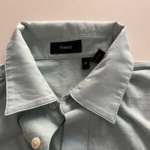 Theory Sky Blue Collared Shirt